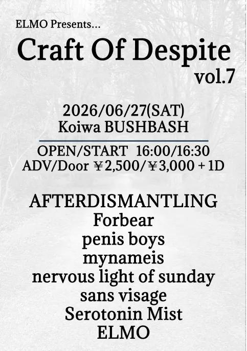 Flyer for Craft Of Despite vol.7